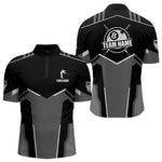 Blisscorners Billiard Jerseys For Men Custom Polo & Quarter-Zip Billiard Shirts, Team Pooler Short Sleeve |White