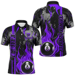Blisscorners Personalized Flame 8 Ball Billiard Shirts Best Billiard Team Shirts, Pool Jerseys | Purrple