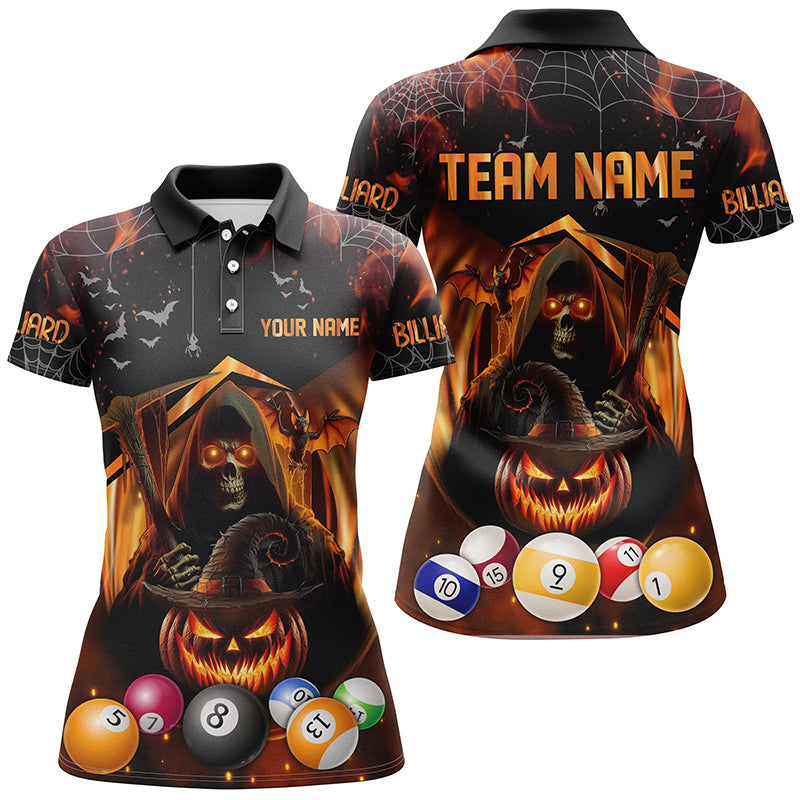 Blisscorners Halloween Grim Reaper Custom Billiard Balls Jerseys, Funny Halloween Billiard Shirts Gift