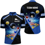 Blisscorners Customized Blue Thunder Lightning Strike Billiard Shirt For Men&Women, Billiard Team Shirt Pool Jerseys