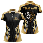Blisscorners Black And Golden Crown Darts Shirt For Men Custom Darts Jerseys Team Polo & Quarter Zip Uniform LM0607