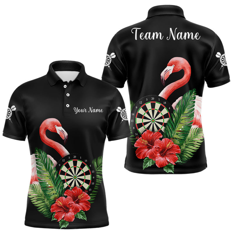 Blisscorners Personalized Tropical Flamingo Darts Shirt For Men, Funny Darts Jerseys Custom Darts Gifts LM0607
