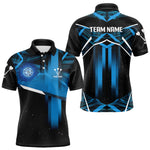 Blisscorners Azure Lightning Dartboard Darts Shirt For Men - Custom Team & Player Name LM1625