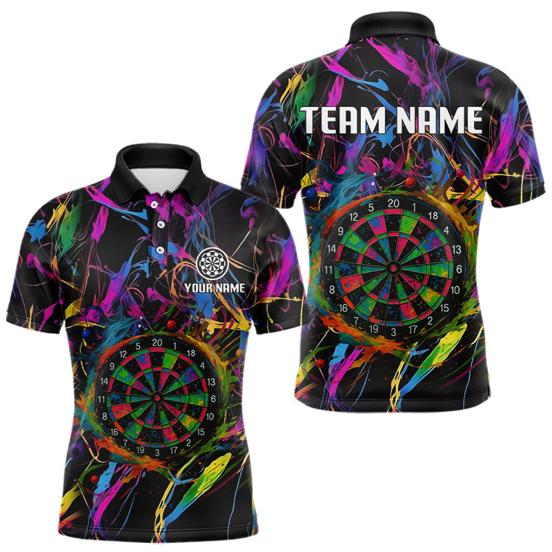 Blisscorners Funny Colorful Dartboard Graffiti Style Dart Shirts For Men Custom Darts Team Jerseys, Darts Gifts