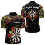 Blisscorners Personalized Graffiti Dart Shirt For Men Custom Funny Darts Jersey Team Polo & Quarter Zi LM2206
