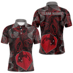 Blisscorners Dragon Darts Flight & Red Swirl Men's Darts Team Shirt - Custom Name For Players LM1506