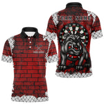 Blisscorners Brick-Wall Fierce Bulldog Men's Darts Team Shirt - Personalized Name For Players LM1506