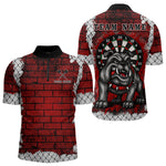 Blisscorners Brick-Wall Fierce Bulldog Men's Darts Team Shirt - Personalized Name For Players LM1506