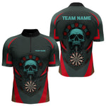 Blisscorners Spartan Skull Style Warrior Men's Darts Team Shirt - Personalized Name For Players LM1506