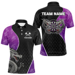 Blisscorners Grey Dragons Purple & Black Dartboard Darts Shirt For Men - Custom Darts Uniform LM2206