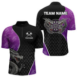 Blisscorners Grey Dragons Purple & Black Dartboard Darts Shirt For Men - Custom Darts Uniform LM2206