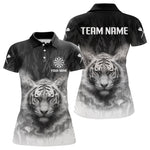 Blisscorners Men's Custom Darts Shirt With Pale Smoke Tiger Grunnge Pattern Dartboard