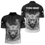 Blisscorners Men's Custom Darts Shirt With Pale Smoke Tiger Grunnge Pattern Dartboard