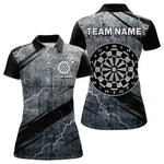 Blisscorners Grey Grunge Dartboard Darts Team Shirt - Custom Name - Men’s Darts Jersey LM1625