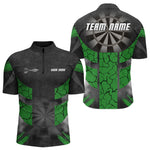 Blisscorners Dartboard & Green Cracked Pattern For Champions Darts Shirt For Men - Custom Name