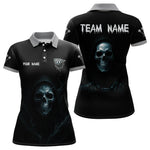 Blisscorners Haunting Black Skulls Reaper Darts Team Shirt For Men - Custom Team & Player Name LM1625