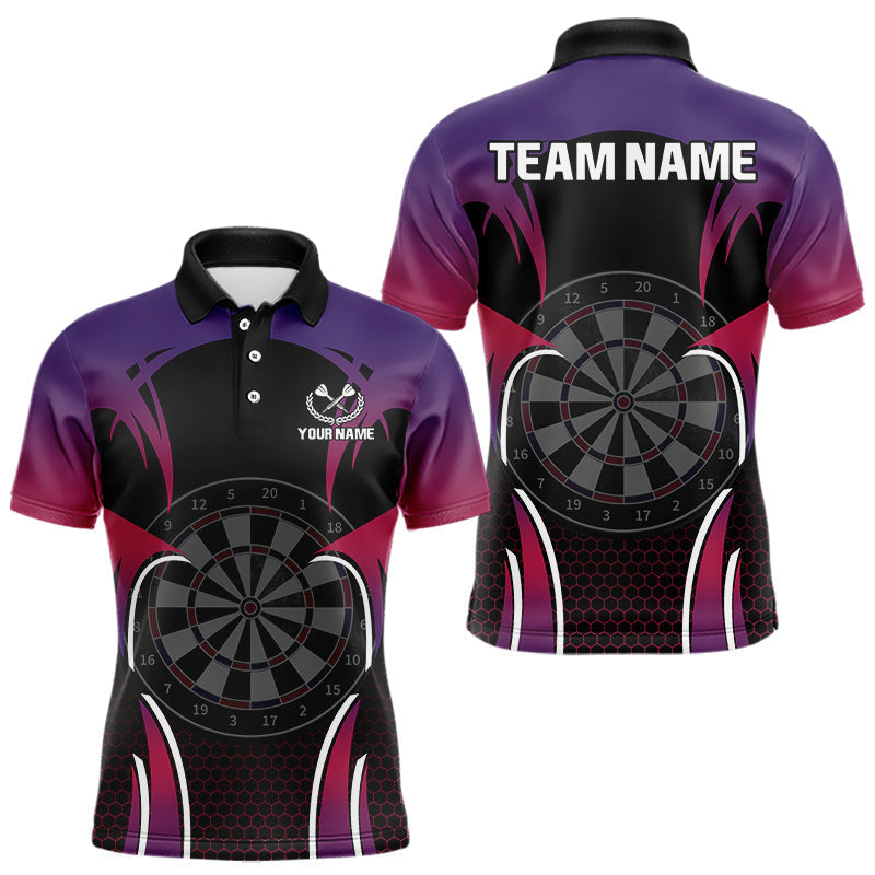 Blisscorners Colorful Gradient Dartboard Halftone Pattern Darts Shirt For Men - Custom Name LM1625