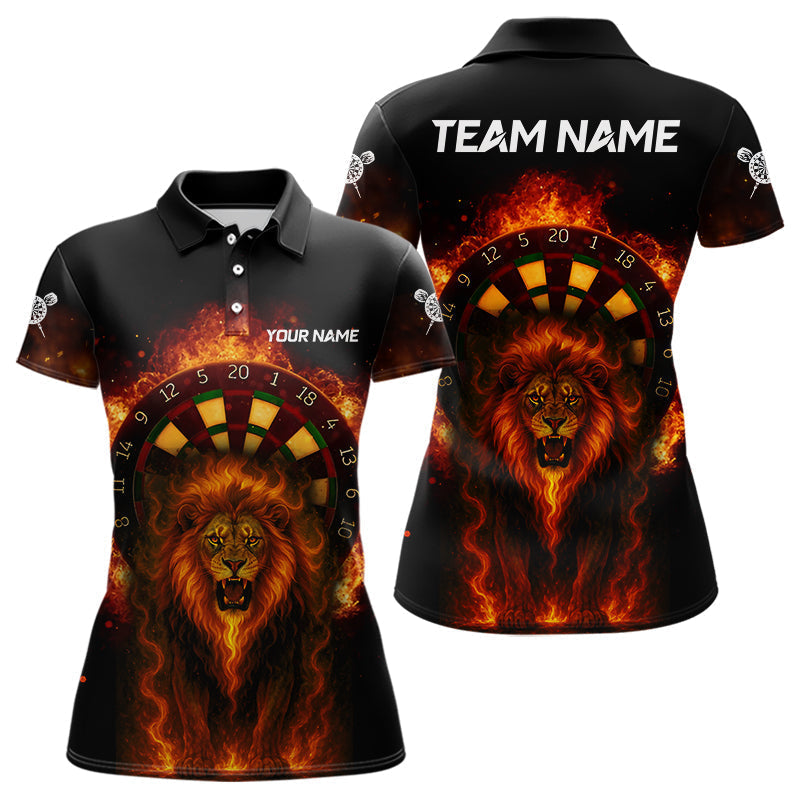 Blisscorners Darts Dartboard Flame Lion Dart Shirts Custom Dart Team Shirt For Men, Dart Jerseys
