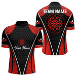 Blisscorners Darts Halftone Pattern Dartboard Custom Red Dart Shirt For Men, Dart Team Jerseys