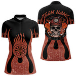 Blisscorners Skull Firefighter Orange-Black Custom Flame Dart Shirt For Men, Dart Team Jerseys