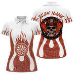Blisscorners Skull Firefighter Orange-White Custom Flame Dart Shirt For Men, Dart Team Jerseys