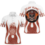 Blisscorners Skull Firefighter Orange-White Custom Flame Dart Shirt For Men, Dart Team Jerseys