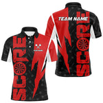 Blisscorners Red Score Dartboard Grunge Darts Shirt For Men - Custom Name & Team JerseyLM3006
