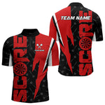 Blisscorners Red Score Dartboard Grunge Darts Shirt For Men - Custom Name & Team JerseyLM3006