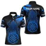 Blisscorners Blue Spider Men's Grunge Darts Shirt Smoke Dartboard - Custom Name For Darts Jersey LM1506