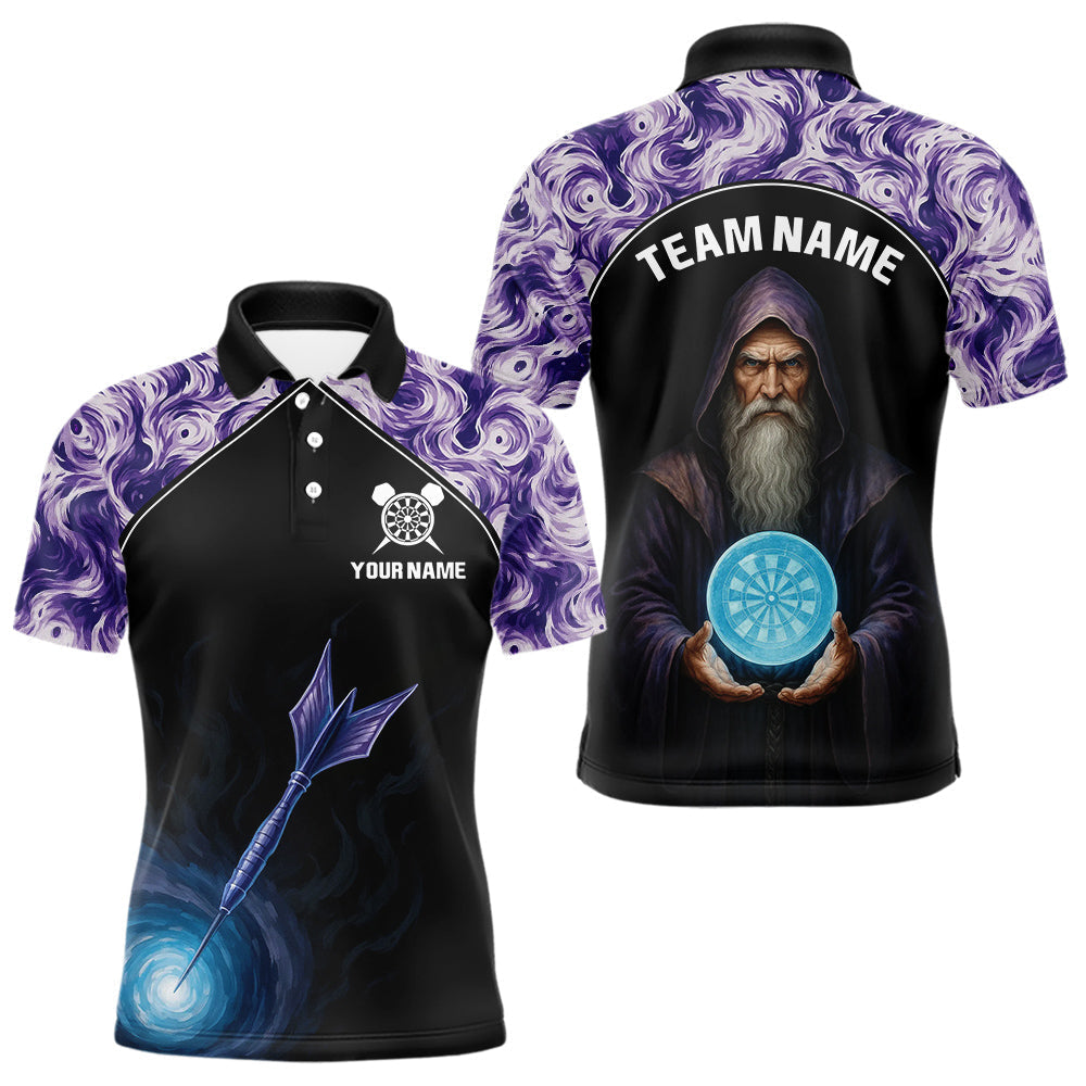Blisscorners Mystic Sorcerer Dartboard Men's Magical Darts Shirt - Custom Name For Darts Jersey MT1706