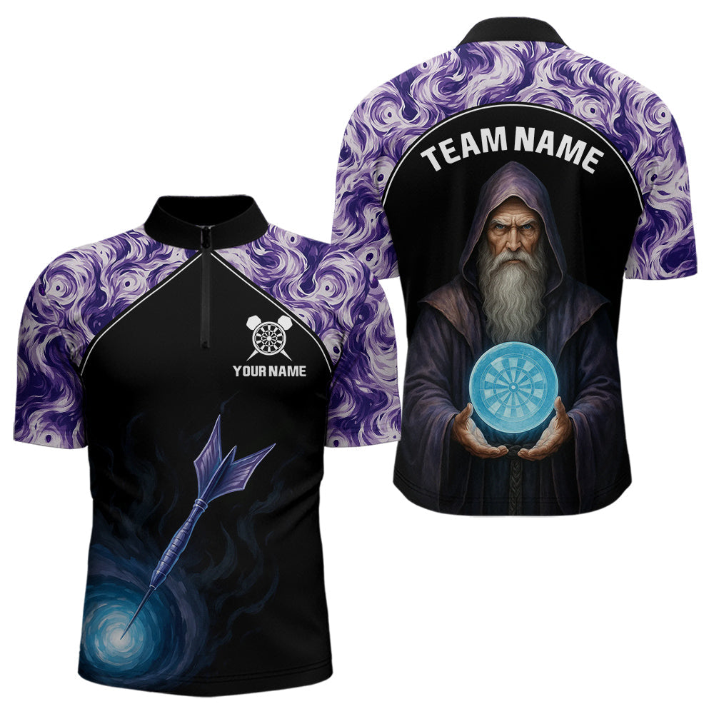 Blisscorners Mystic Sorcerer Dartboard Men's Magical Darts Shirt - Custom Name For Darts Jersey MT1706