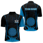 Blisscorners Azure Water Lightning Dartboard & Fish Darts Shirt For Men - Custom Name & Team LM3006