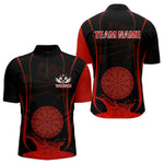 Blisscorners Red Water Lightning Dartboard & Fish Darts Shirt For Men - Custom Name & Team LM3006