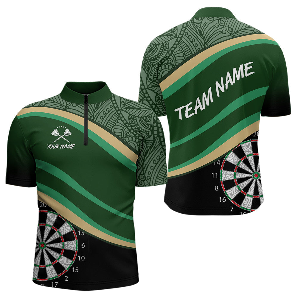 Blisscorners Leafy Whirl Dart Boards Darts Funny Shirt For Men - Custom Team & Player Name