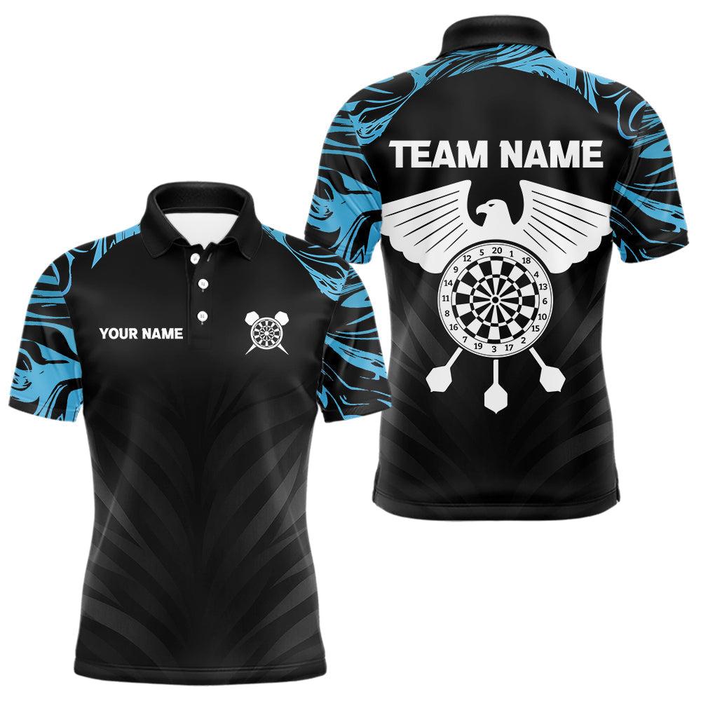Blisscorners Blue Splash Color Eagle Dartboard Darts Shirt For Women - Custom Team & Player Name LM1625