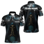 Blisscorners The Reaper & Dartboard Smoke Pattern Darts Team Shirt For Men â€“ Customizable NameMT0306
