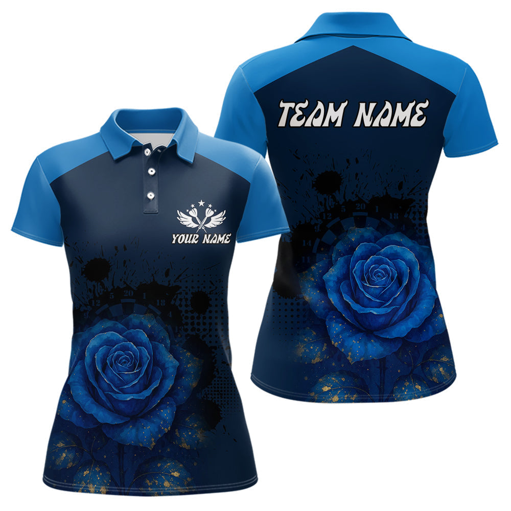 Blisscorners Dripping Dartboard & Navy Roses Darts Shirt For Men - Customizable Name & Team MT1006
