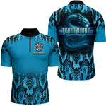 Blisscorners Lightning Navy Cobra & Snake-Skin Darts Shirt For Men - Custom Dart Player Jerse LM2206