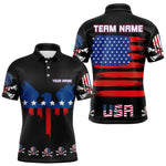 Maxxcorners US Flag Eagle & Skull Head Patriotic Darts Shirt For Men Custom Name For Darts Jersey MT0307