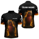 Blisscorners Flaming Cockatoo Dartboard Men's Dart Shirt - Custom Team Name For Darts JerseyLM1506