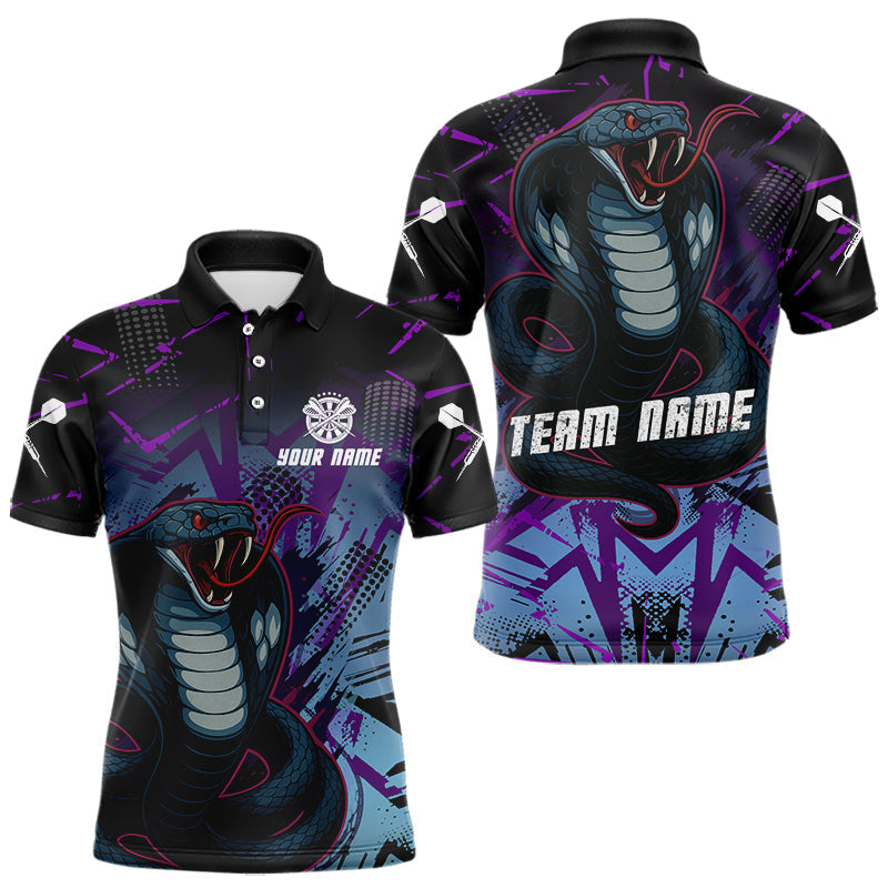 Blisscorners Fierce Cobra Multi Color Grunge Men's Dart Shirt - Custom Name For Darts Jersey LM1506