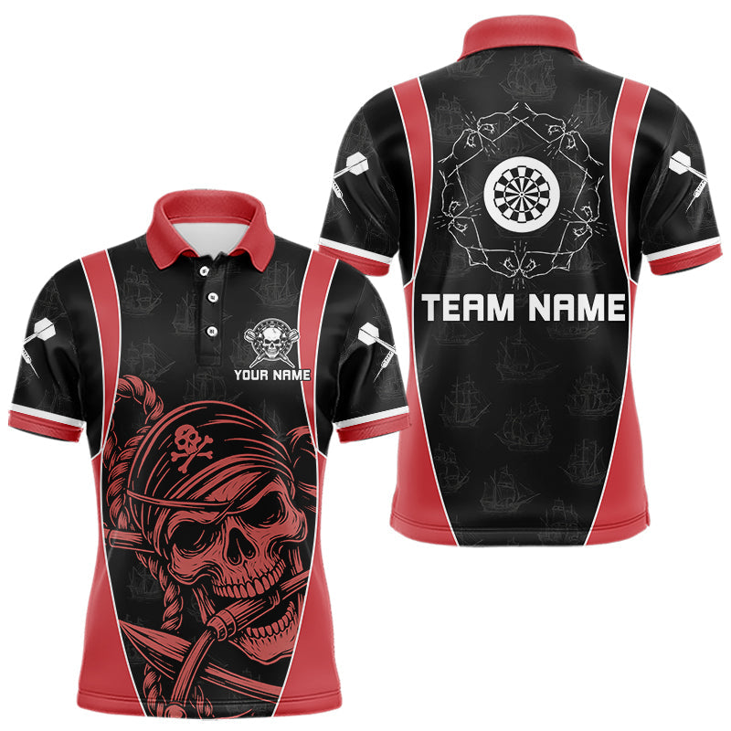 Blisscorners Vintage Pirate Skull Darts Team Shirt For Men - Personalized With Name And Team LM1506