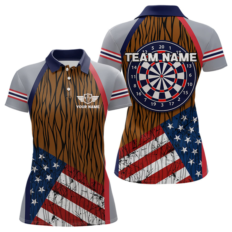 Blisscorners US Flag Dartboard Grunge Patriotic Darts Shirt For Men - Custom Dart Player Jersey LM2206