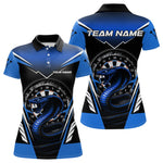 Blisscorners Azure Cobra & Dartboard Men's Darts Polo Shirt - Custom Name For Darts Jersey LM1307