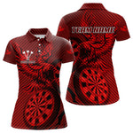 Blisscorners Custom Eagle & Dartboard Red Stripes Dart Polo Shirts For Men, Dart Team Jerseys LM2007