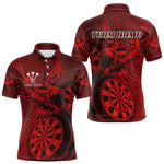 Blisscorners Custom Eagle & Dartboard Red Stripes Dart Polo Shirts For Men, Dart Team Jerseys LM2007