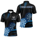 Blisscorners Three Blue-Dartboard 3D Tribal Darts Shirt For Men - Custom Name & Team Jersey LM3006