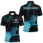 Blisscorners Three Turquoise-Dartboard 3D Tribal Darts Shirt For Men - Custom Name & Team Jersey LM3006