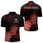 Blisscorners Three Red-Dartboard 3D Tribals Dart Shirt For Men - Custom Name & Team Jersey LM3006