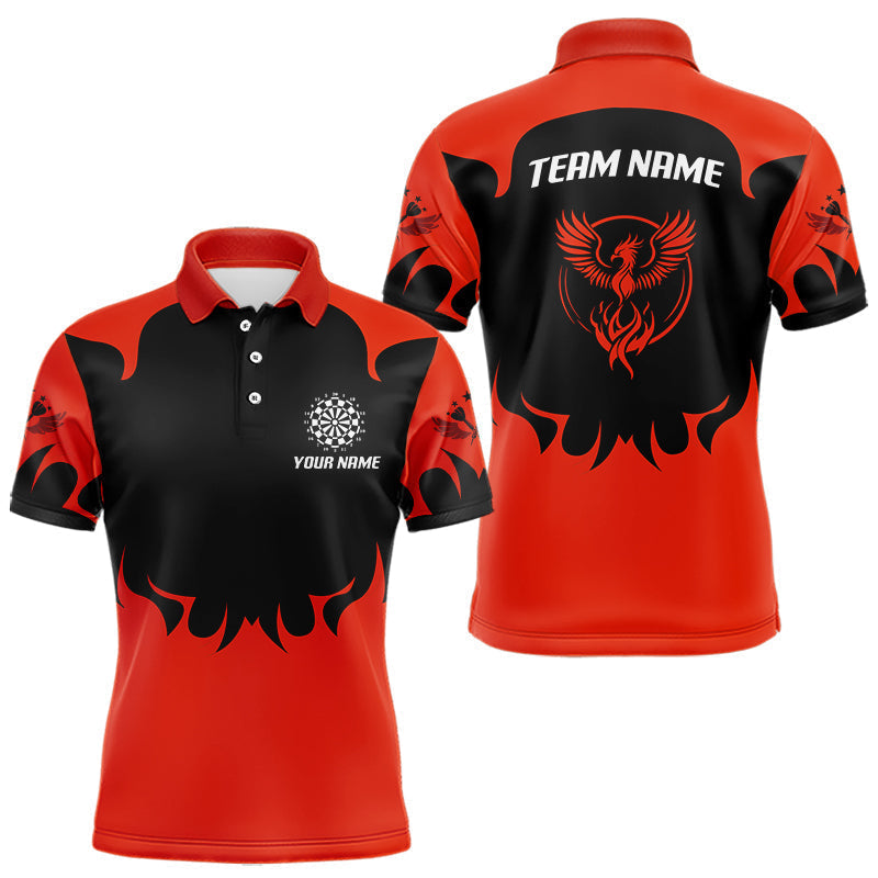 Blisscorners Maroon Phoenix Wings Dart Arrow Darts Shirt For Men - Custom Team & Player Name LM1625